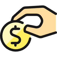 Cash Payment Coin 1 Icon from Ultimate Colors Set