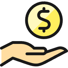 Cash Payment Coin Dollar Icon from Ultimate Colors Set
