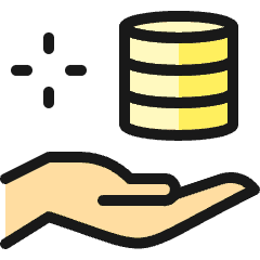 Cash Payment Coin Stash Icon from Ultimate Colors Set