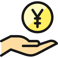 Cash Payment Coin Yen Icon from Ultimate Colors Set