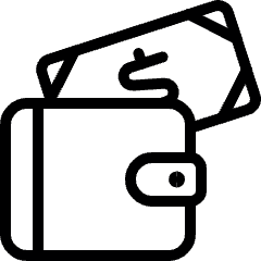 Cash Payment Wallet Icon from Ultimate Light Set