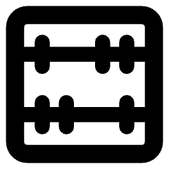 Abacus Horizontal Icon from Core Solid Set