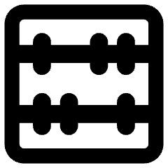 Abacus Horizontal Icon from Core Remix Set