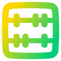 Abacus Horizontal Icon from Plump Gradient Set