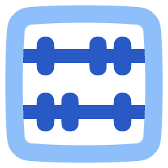 Abacus Horizontal Icon from Plump Flat Set