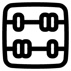 Abacus Horizontal Icon from Plump Line Set