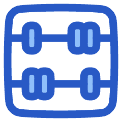 Abacus Horizontal Icon from Plump Duo Set