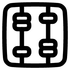 Abacus Vertical Icon from Plump Line Set