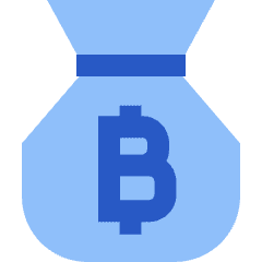 Bag Bitcoin Icon from Sharp Flat Set