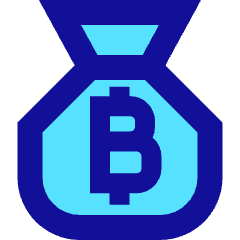 Bag Bitcoin Icon from Sharp Pop Set