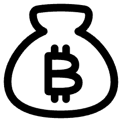 Bag Bitcoin Icon from Plump Line Set