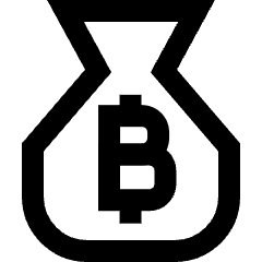 Bag Bitcoin Icon from Sharp Line Set