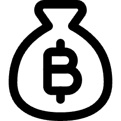 Bag Bitcoin Icon from Core Line Set