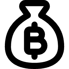 Bag Bitcoin Icon from Core Remix Set