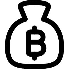 Bag Bitcoin Icon from Flex Line Set