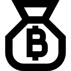 Bag Bitcoin Icon from Sharp Remix Set