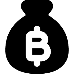 Bag Bitcoin Icon from Core Solid Set