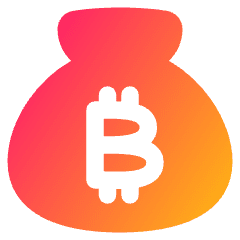 Bag Bitcoin Icon from Plump Gradient Set