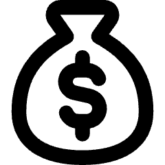 Bag Dollar Icon from Core Remix Set