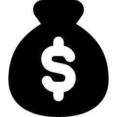 Bag Dollar Icon from Core Solid Set