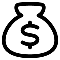 Bag Dollar Icon from Plump Line Set