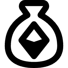 Bag Ethereum Icon from Core Remix Set