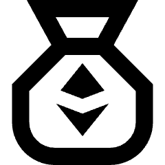 Bag Ethereum Icon from Sharp Remix Set