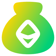 Bag Ethereum Icon from Plump Gradient Set