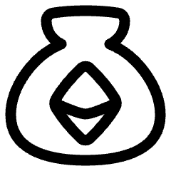 Bag Ethereum Icon from Plump Line Set