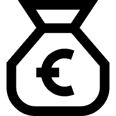 Bag Euro Icon from Sharp Line Set