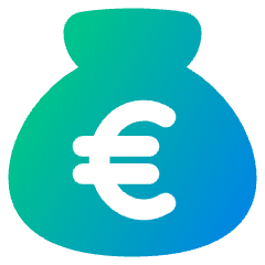 Bag Euro Icon from Plump Gradient Set