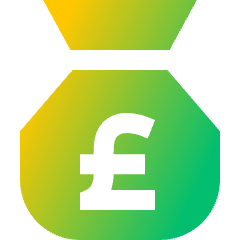 Bag Pound Icon from Sharp Gradient Set
