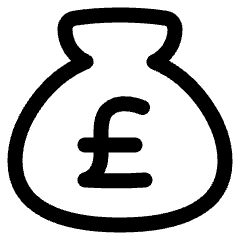 Bag Pound Icon from Plump Line Set