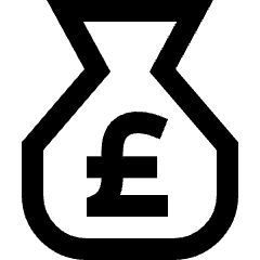 Bag Pound Icon from Sharp Line Set