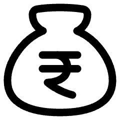 Bag Rupee Icon from Plump Line Set