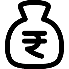 Bag Rupee Icon from Flex Line Set