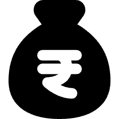 Bag Rupee Icon from Core Solid Set