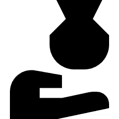 Bag Share Icon from Sharp Solid Set