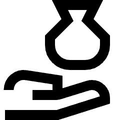 Bag Share Icon from Sharp Line Set