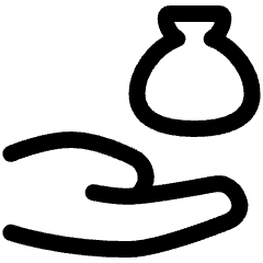 Bag Share Icon from Plump Line Set