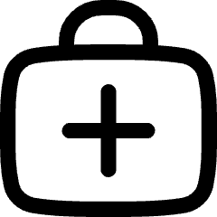 Bag Suitcase Add Plus Icon from Flex Line Set