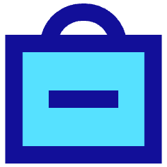 Bag Suitcase Remove Subtract Icon from Sharp Pop Set