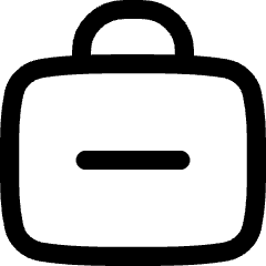 Bag Suitcase Remove Subtract Icon from Flex Line Set