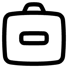 Bag Suitcase Remove Subtract Icon from Plump Line Set