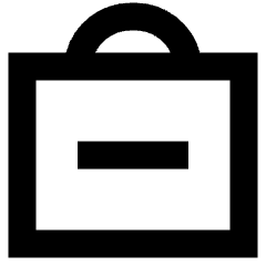 Bag Suitcase Remove Subtract Icon from Sharp Remix Set