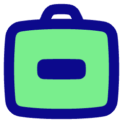 Bag Suitcase Remove Subtract Icon from Plump Pop Set