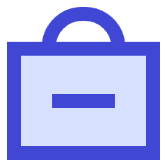 Bag Suitcase Remove Subtract Icon from Sharp Duo Set