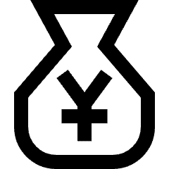 Bag Yen Icon from Sharp Line Set