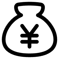 Bag Yen Icon from Plump Line Set