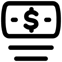 Bill Dollar 1 Icon from Flex Line Set